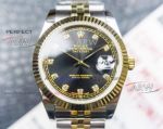 Perfect Replica Mens Rolex Datejust II Black Diamond Dial 41mm Copy Watch